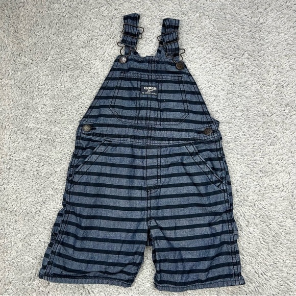 OshKosh B'gosh Other - OshKosh Bgosh Bibs Boys 4T Overall Shorts Classic Stripes Summer Casual Party